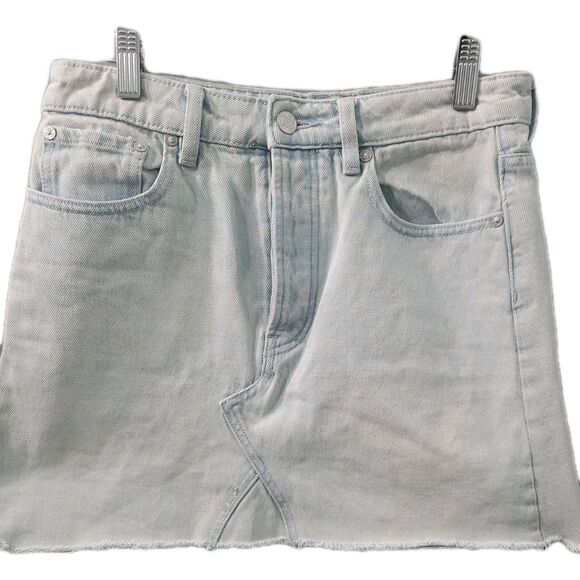 Free People  women’s Denim Mini Skirt Size 26 - Picture 1 of 9